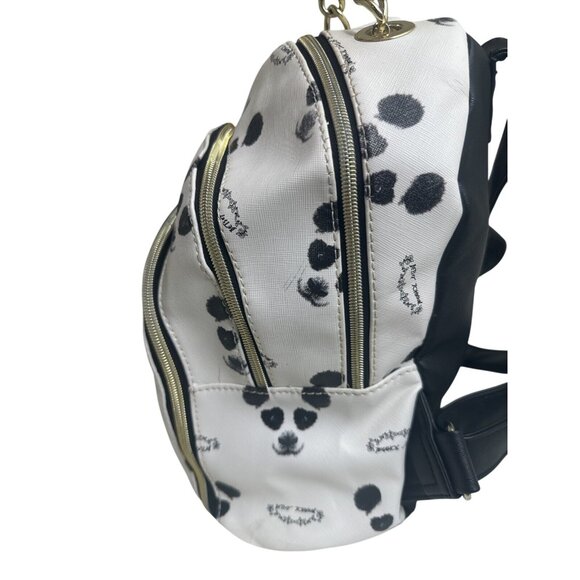 Betsey Johnson Cute Panda Print Backpack With Chain Accent Black & White - Picture 3 of 16